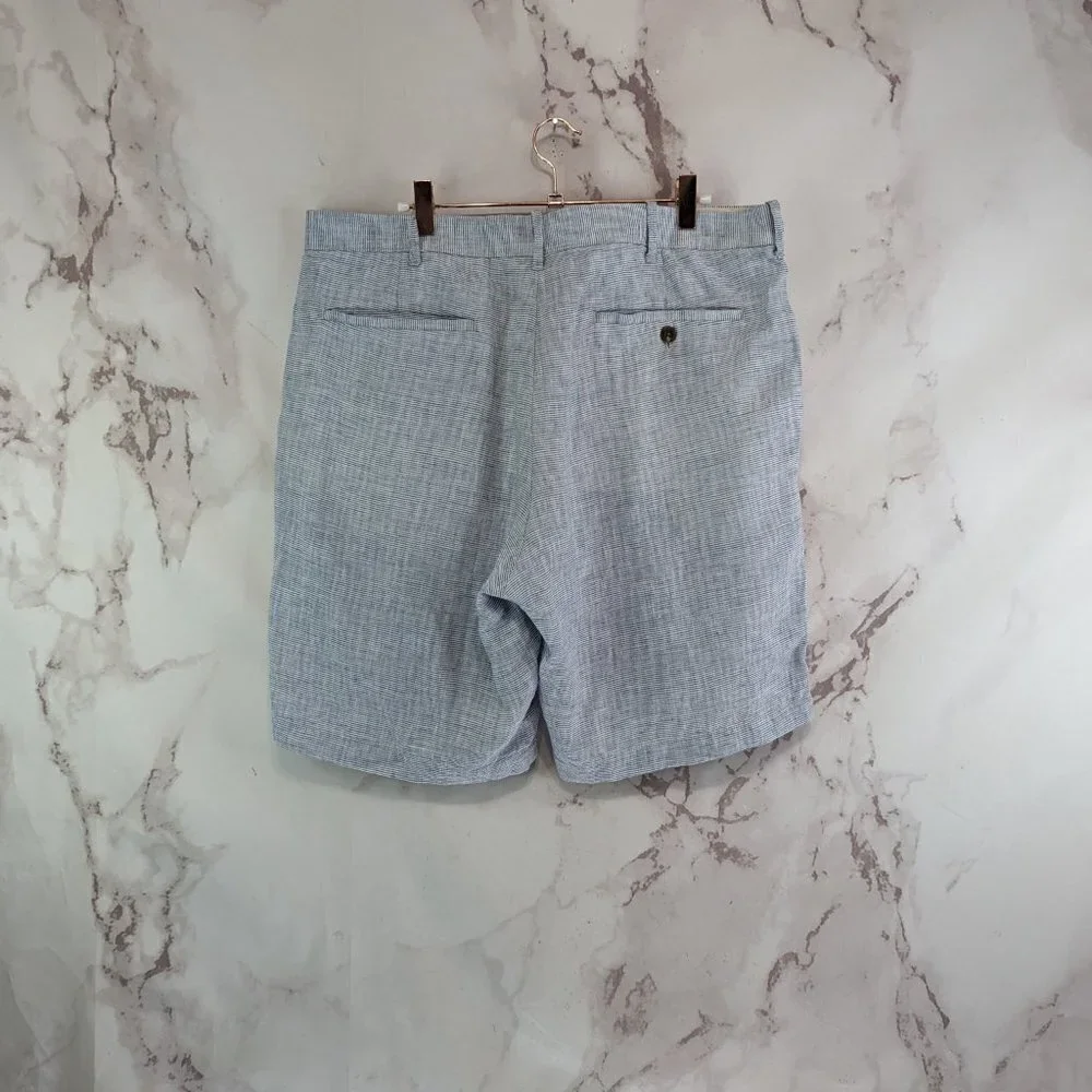 J Crew Shorts Mens 35 Striped 9 Inch Linen Beach Vacation Summer Cooling Whick